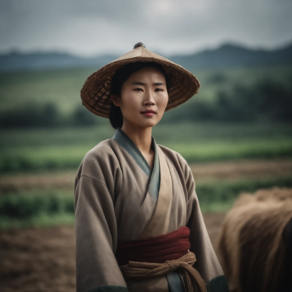 20-year-old woman, farmer, china, Traditional folk costumes