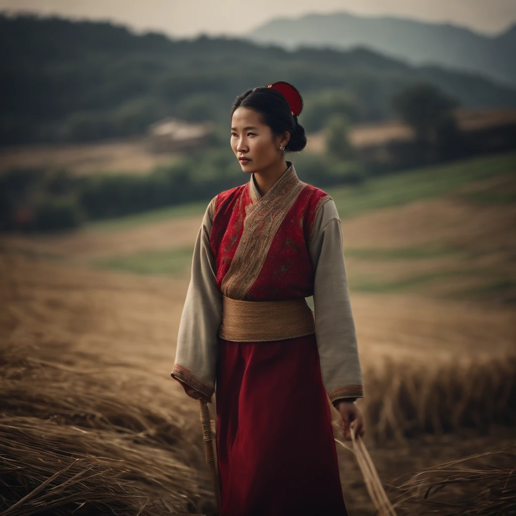 20-year-old woman, farmer, china, Traditional folk costumes