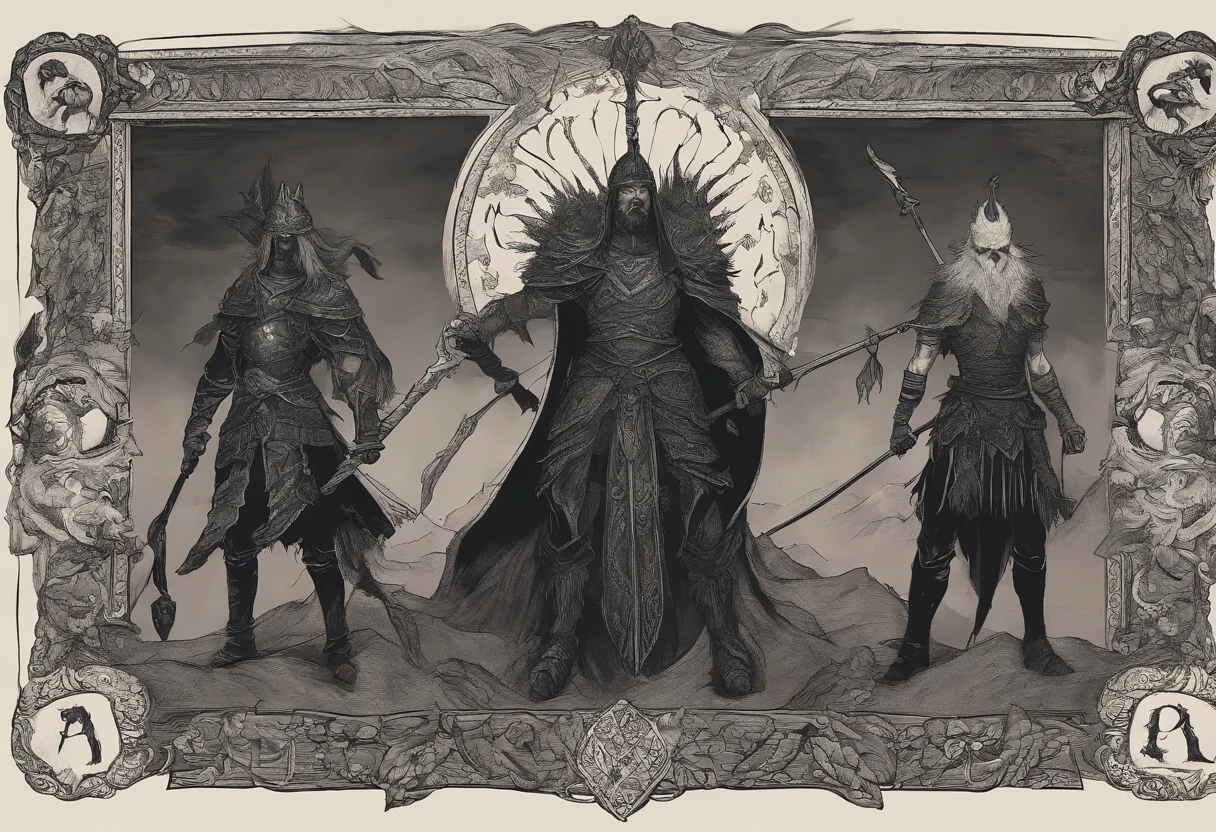 On the black throne is a black sun