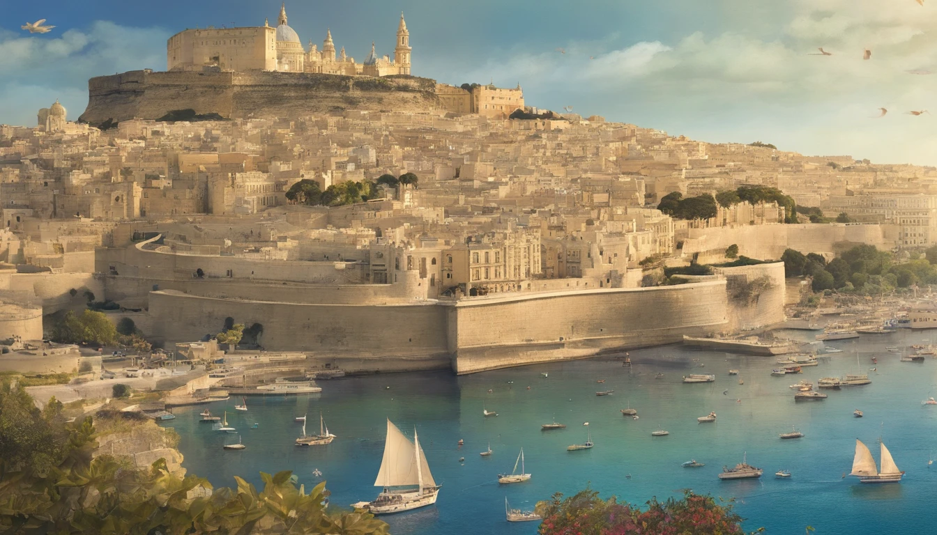 Republic of Malta,Valletta,Faraway view
