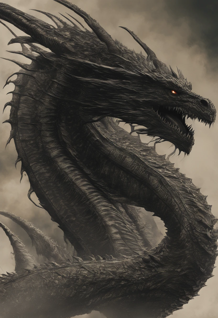 A close up of a dragon with a very large head - SeaArt AI