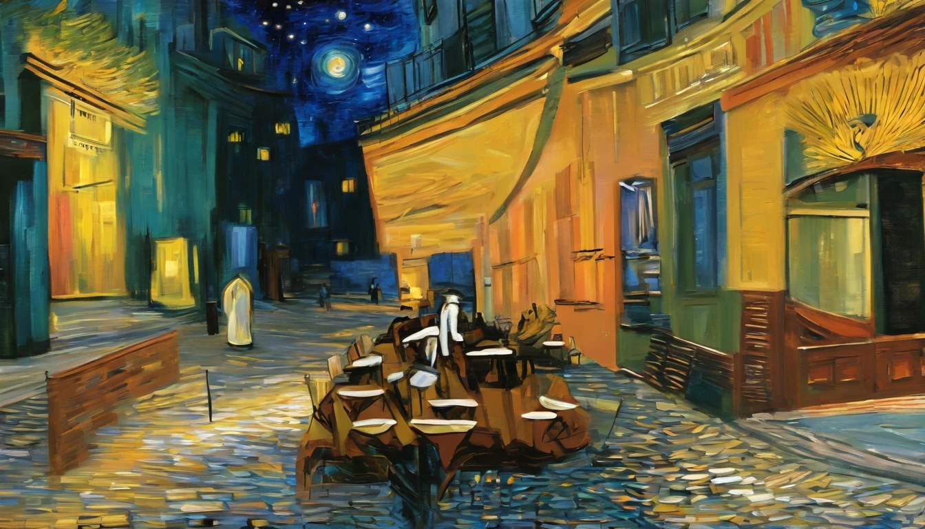 von gogh,Cafe terrace at night