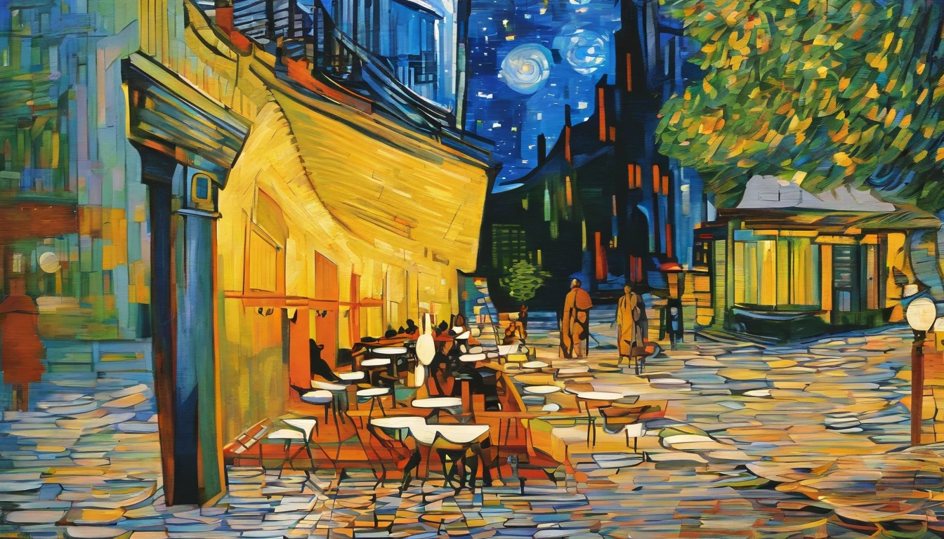 von gogh,Cafe terrace at night