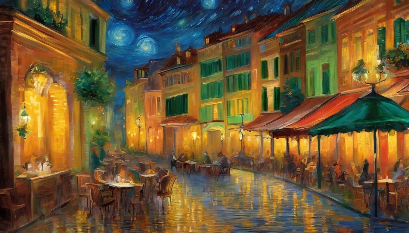 von gogh,Cafe terrace at night