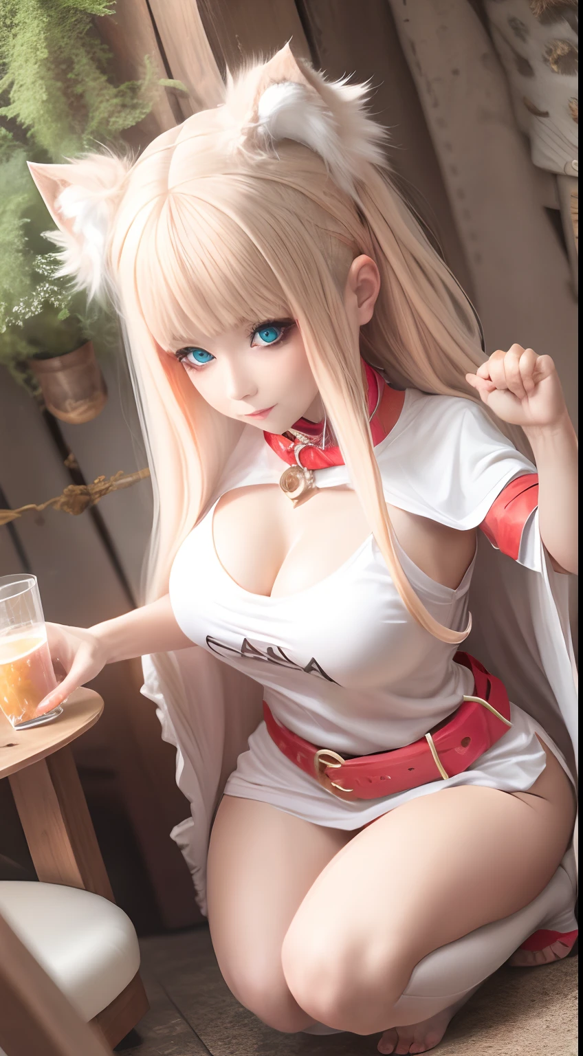 1girll, Mature female, Masterpiece, Mistress, Goddess,White Witch,Squat and sit