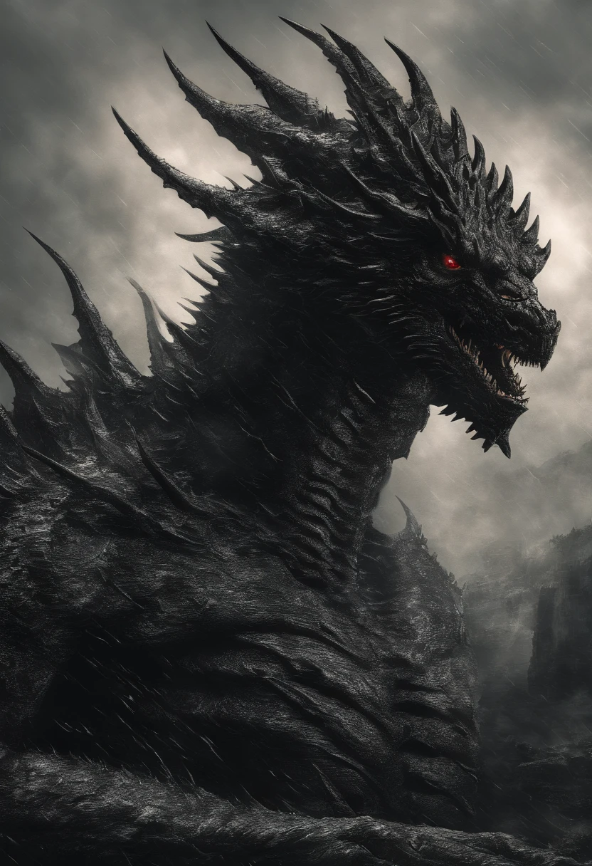 One body with three heads,Ghidorah,immensity,lightning bolt,delicate picture