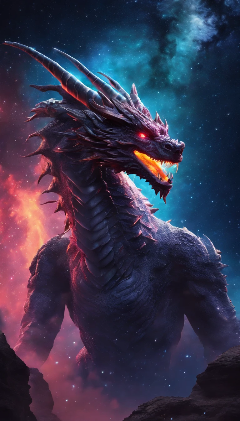 (Best quality,4K,High-res,Masterpiece:1.2),Extremely detailed,Gigantic,Western Dragon,Black Dragon,immensity,Ferocious creatures,Terrifying,Sharp scales,Vibrant colors,hot atmosphere,treasure,soaring through the sky,Overwhelming presence,Majestic wingspan,Sinister gaze,mythological creatures,mito