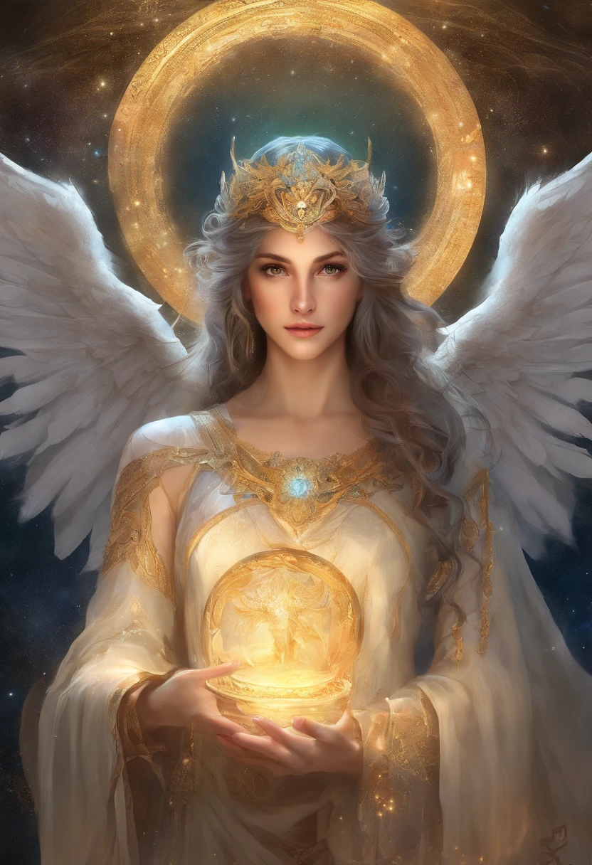 Metatron cube white color background and gold draw sacred geometry Galactic angels --auto --s2