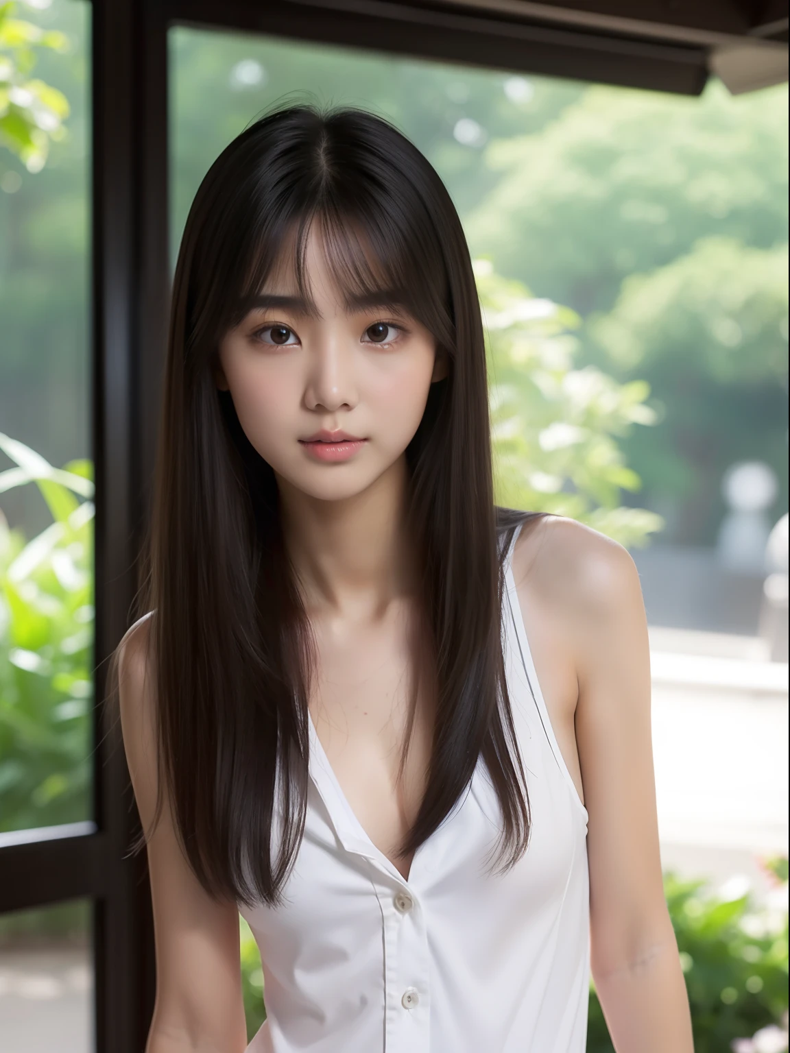年轻,shirt dress,teens girl,Delicate body,petite body,Delicate body,small tits,tiny chest,A dark-haired,Very Longhair,zoo