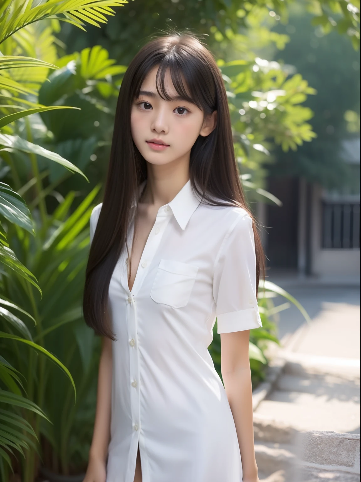 Looks Back,年轻,shirt dress,teens girl,Delicate body,petite body,Delicate body,small tits,tiny chest,A dark-haired,Very Longhair,zoo