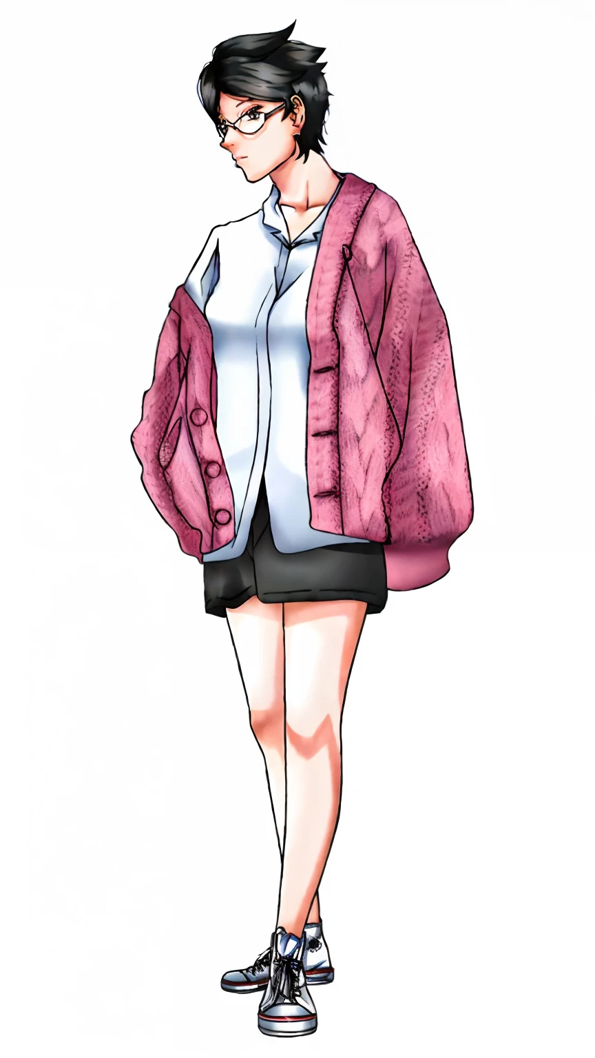 anime girl in a pink jacket and black skirt, anime full body illustration, full body illustration, fullbody portrait, full body portrait of a short!, !!full body portrait!!, anime style character, single character full body, character full body portrait, full_body!!, style anime, full body character portrait, wearing casual clothes, wearing jacket and skirt