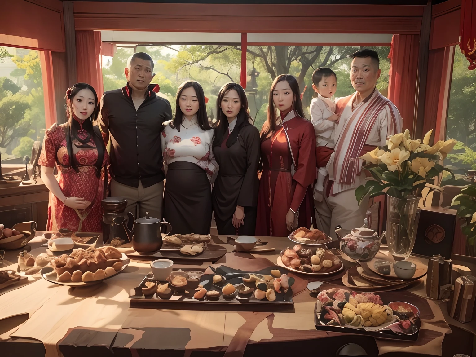 Chinese family portrait