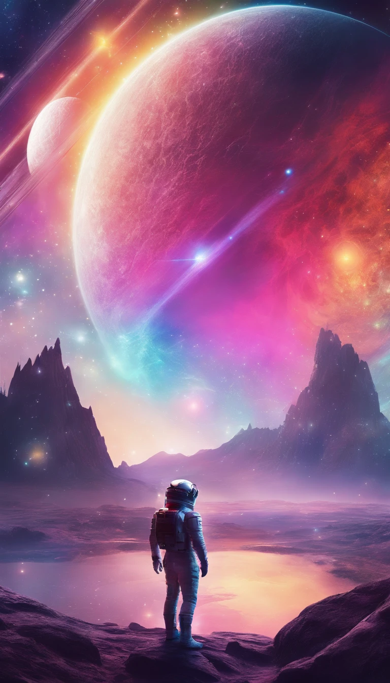 Phantoms on an exotic planet, Bright rainbows and planets with rings in the sky