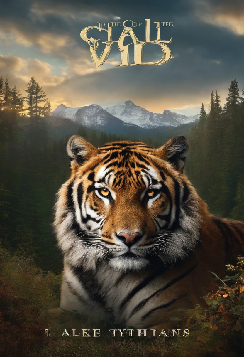 Make a book cover entitled " THE CALL OF THE WILD " with typograhpy designed lettering on the book cover