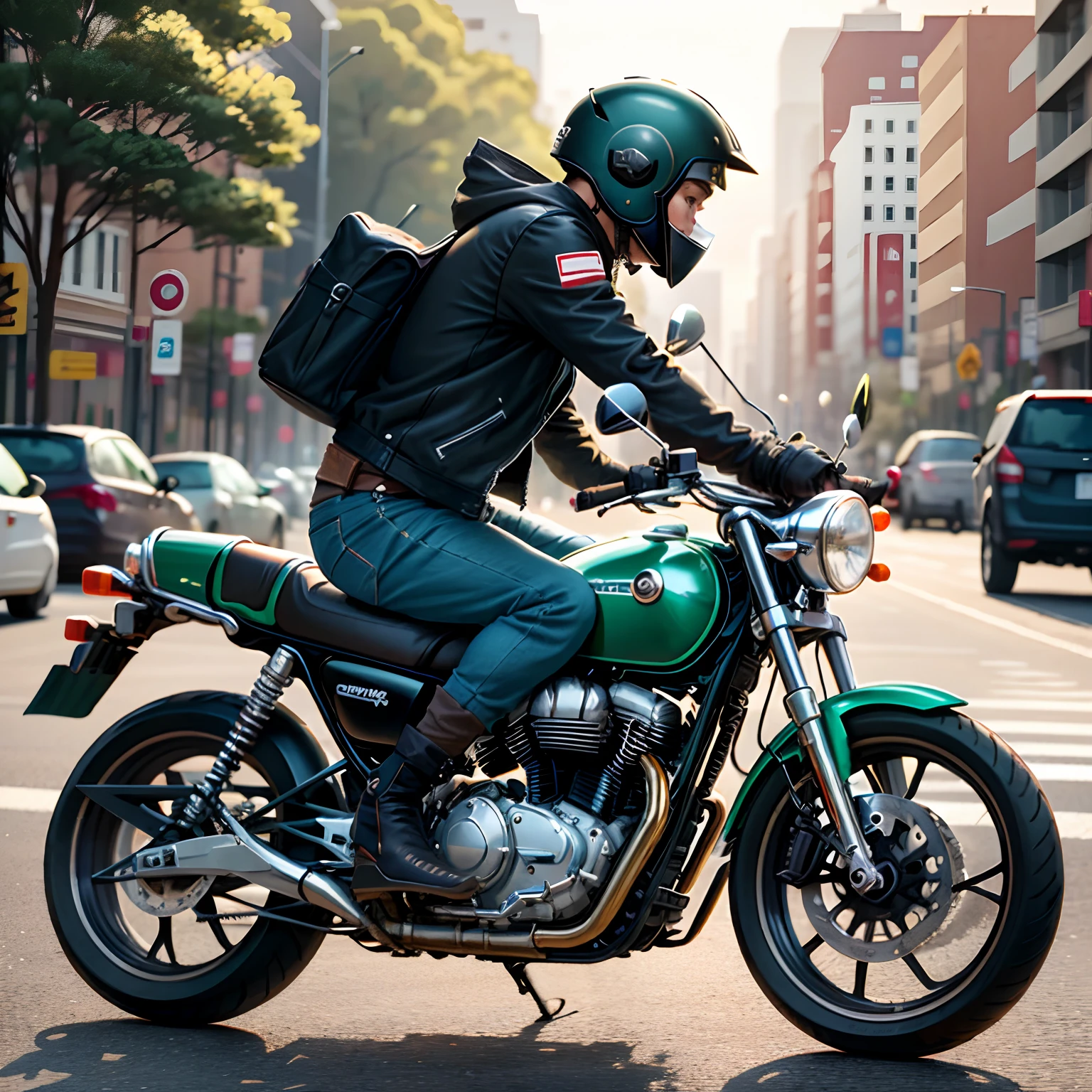 Um motoboy, ifood, motoqueiro, fralda, Biker wearing disposable diaper