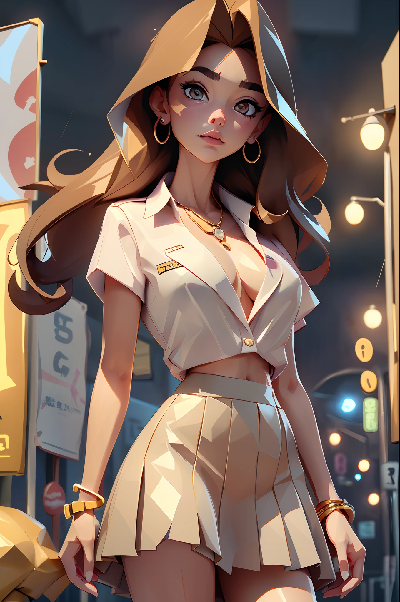 navel, cleavage, (Big chest: 1.2) Features, There is water on the body, Clothes are soaked, ((Ultra mini skirt, Tight body, Public hair is huge, )), White shirt, Tight body, Ultra-thin shirt, (Extra short shirt, heavy rain), Wet clothes, Long hair, Black hair, Wavy hair, Double eyelids, 耳Nipple Ring, No bra, , no underwares, Curved body, Sexy body, Perfect body, ((Realistic lighting, best qualtiy, 8K, tmasterpiece:1.3)), sharp fokus:1.2, 1girll, Beautiful Women with Perfect Figure:1.4, Slim abs:1.1,Ultra-fine face,Fine eyes,二重まぶた,