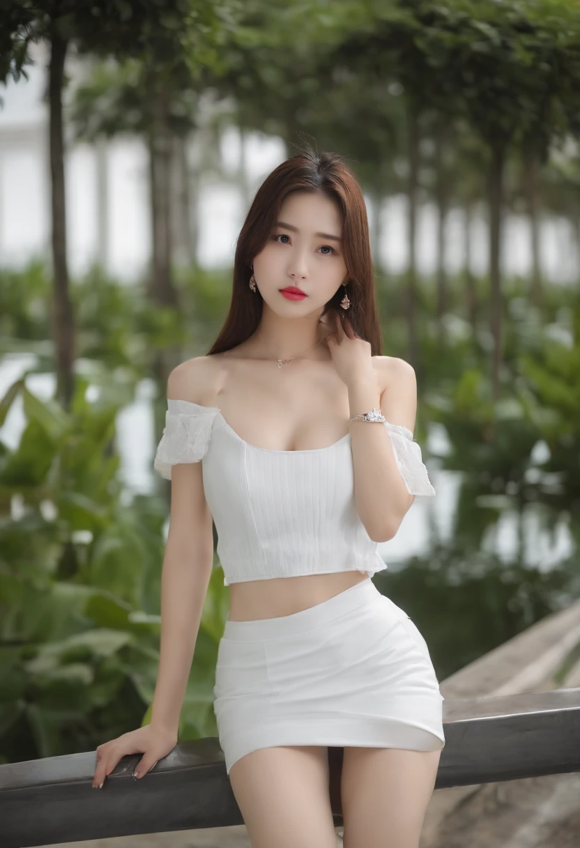 Girl wearing white bra and mini short JK skirt,full bodyesbian,Slim figure,Oversized bust,slender girl,18 years old girls,ChineseGirl