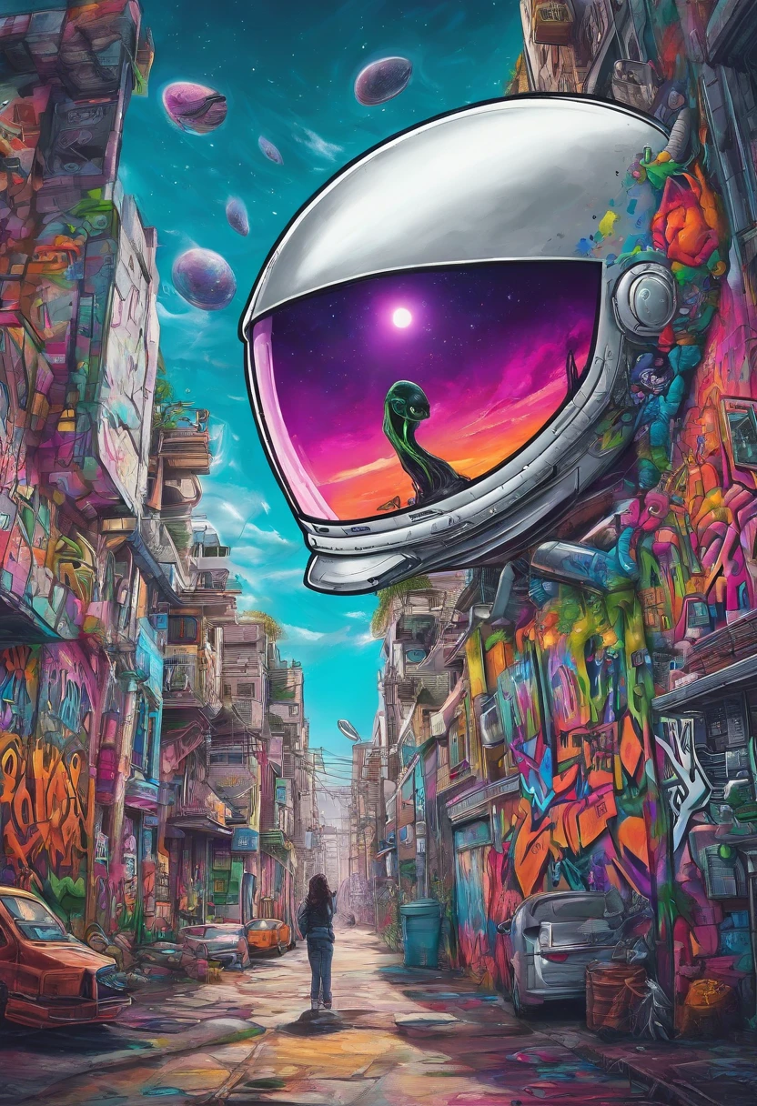Alien selfie, between, the are In the background, A silver spaceship;, Ultra photo realsisim, cinematic ligh, 8K