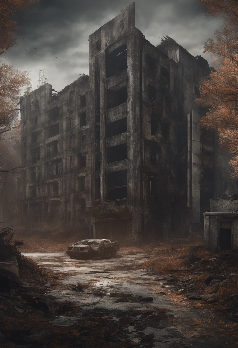 ((Fallout 3 scenario drawing)), detailed, golden aspect ratio, 8k, digital paint, artstation