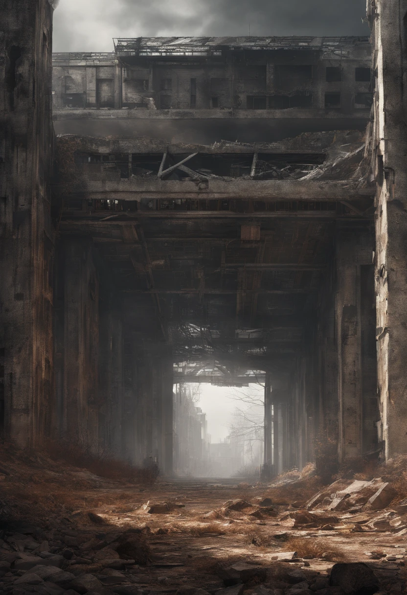 Autumn noise Future post-apocalyptic ruins