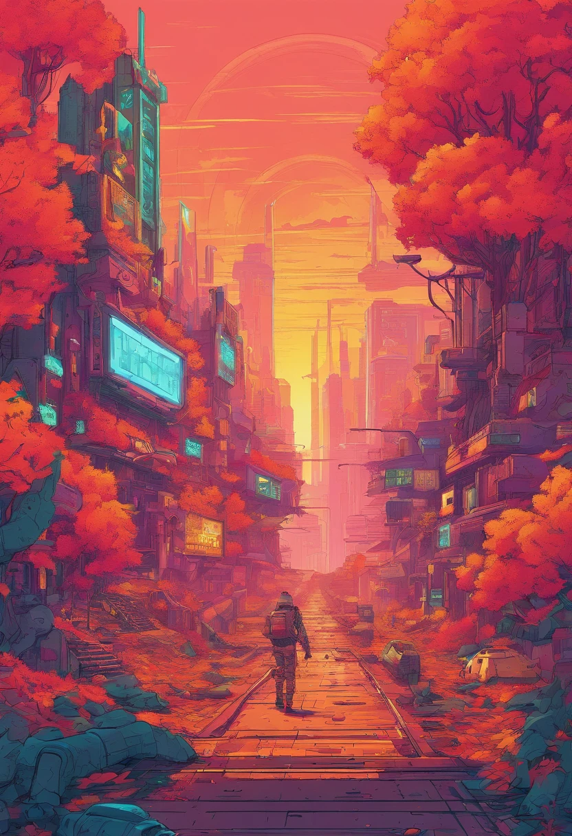 The hustle and bustle of autumn The post-apocalyptic ruins of the future