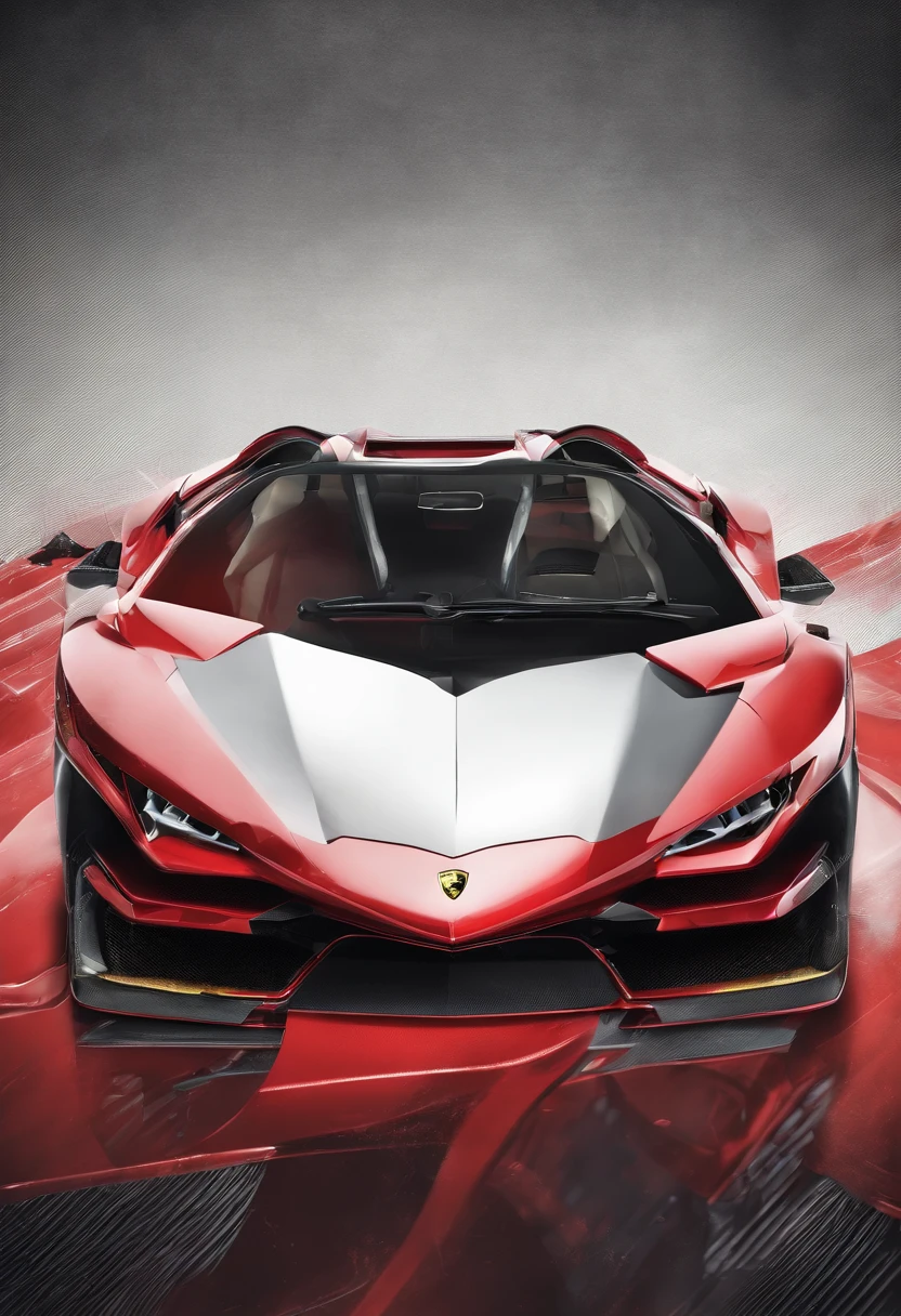 Bolides super car Lamborghini similar red streamline