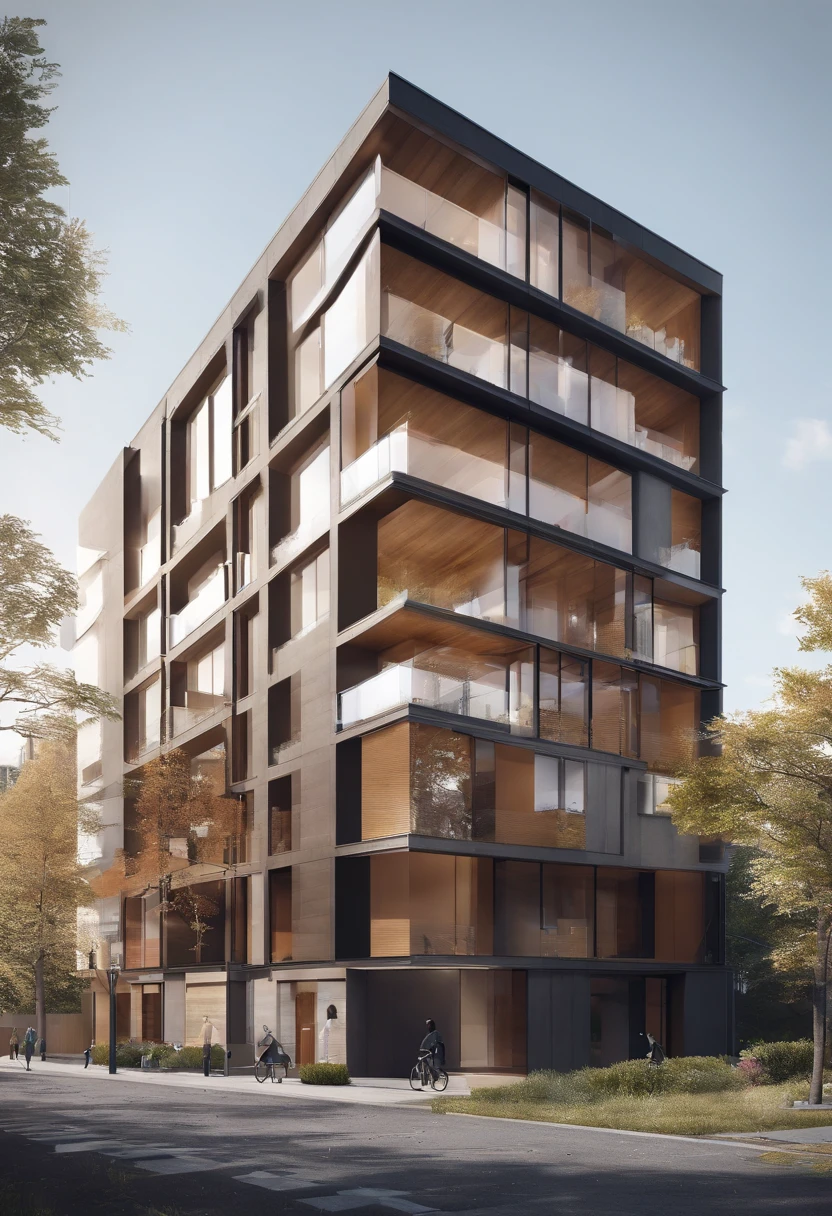 5 storey tenement with a design concept of honey comb