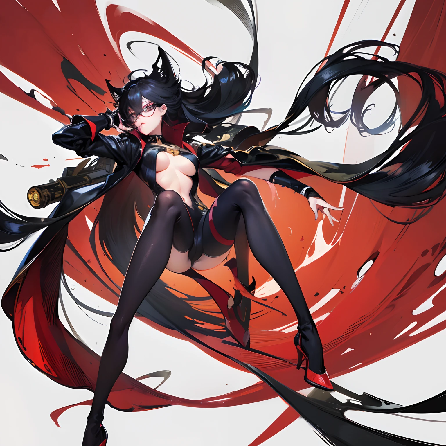 ((hentai comix illustration & lineart painting style)) :: ((Character)): 1Bayonetta, solo, very stylized cute big eyes, fight posing :: (centered, full body view), Art by Henry Asencio and Ross Tran and Yoji Shinkawa and Hayao Miyazaki, (bold Lineart by Tex Avery and Glen Keane), colored by Mcbess, Atompunk Hd background, (headroom:1.1)