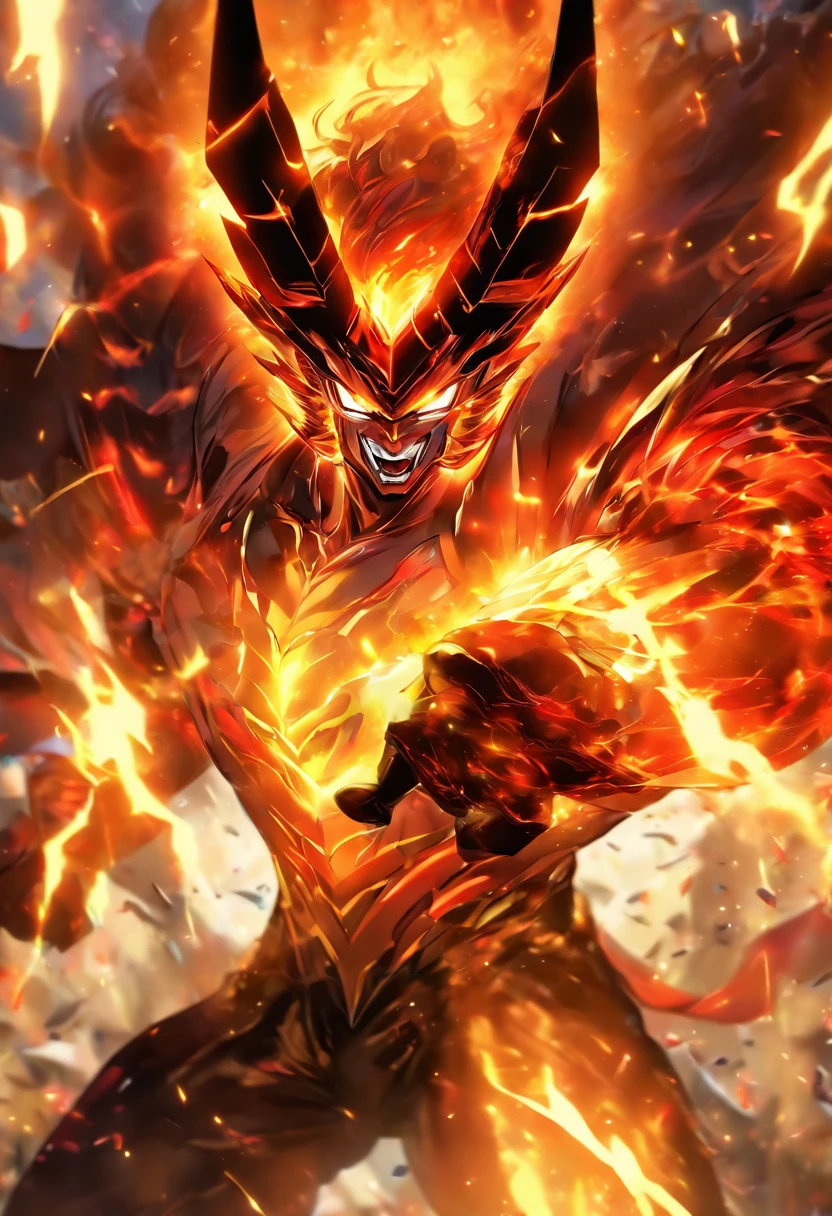 devour demon hero battle livery, in the style of suehiro maruo, powerful and emotive portraiture, golden light, kawacy, hyacinthe rigaud, sci-fi anime, unicorncore --ar 71:121 --s 750 --niji 5