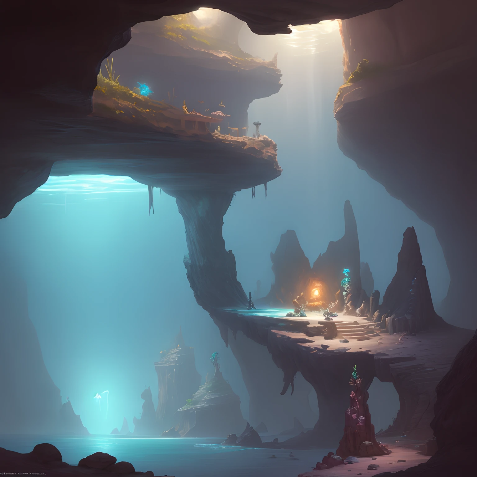 Cueva submarina, style of Tyler Edlin