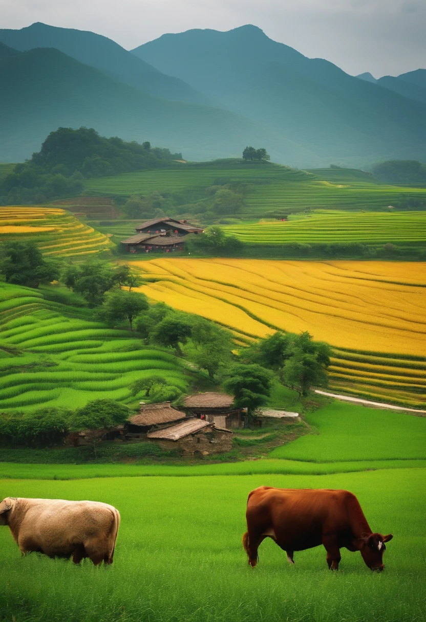 Rural Chinese farm scenery