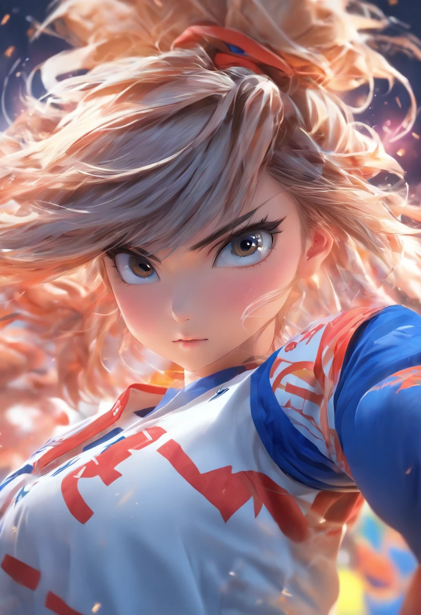 Sports girl,Starting position,Asian Games,Smudge,Faraway view,super-fine,ultra - detailed,high qulity,8K ,oc rendered,dynamic viewing angle
