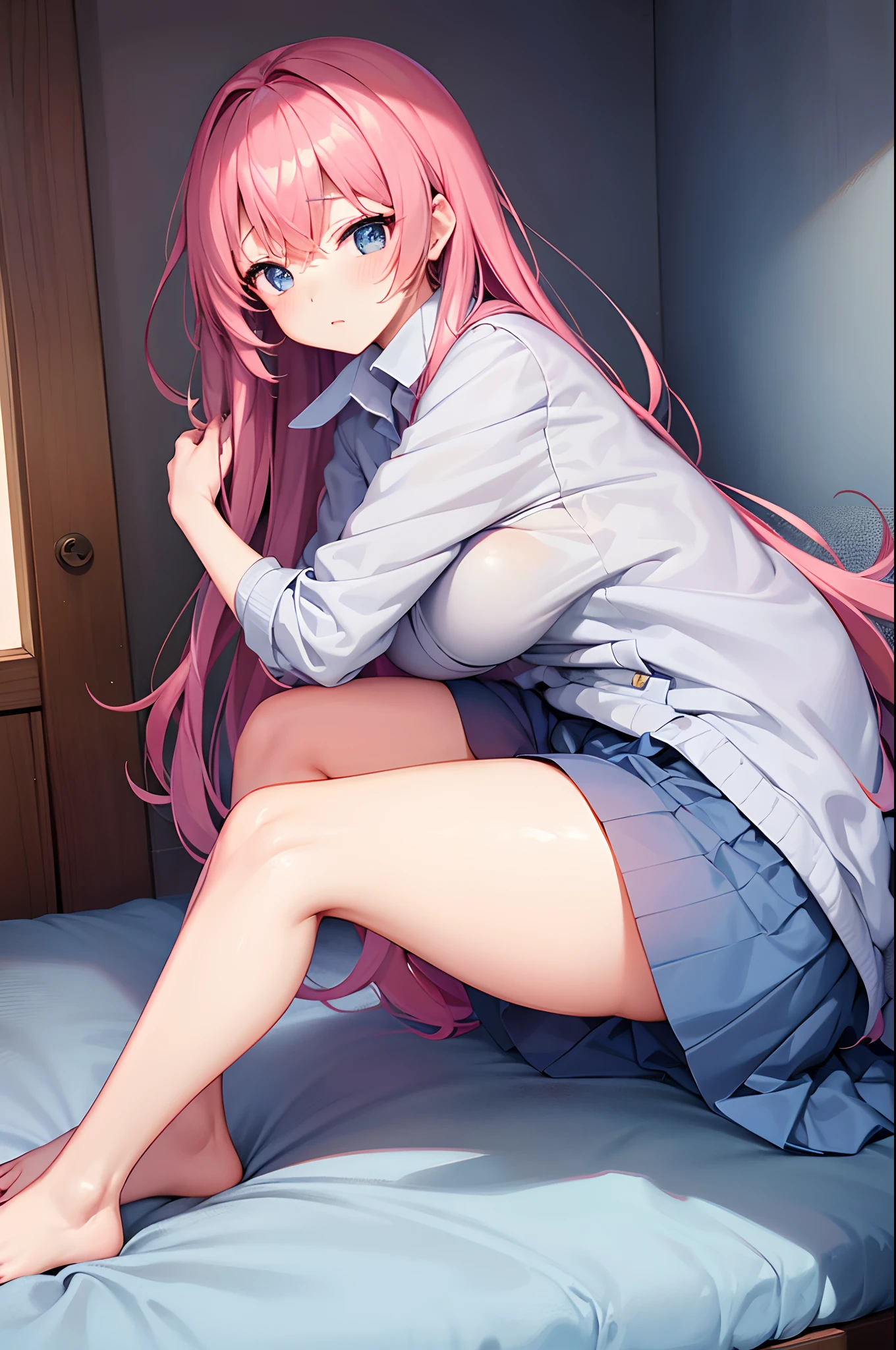 An unemployed girl who dropped out of who has been confined to her room for many years、Thick and soft puni puni thighs、Living in a severely bedridden sleeper