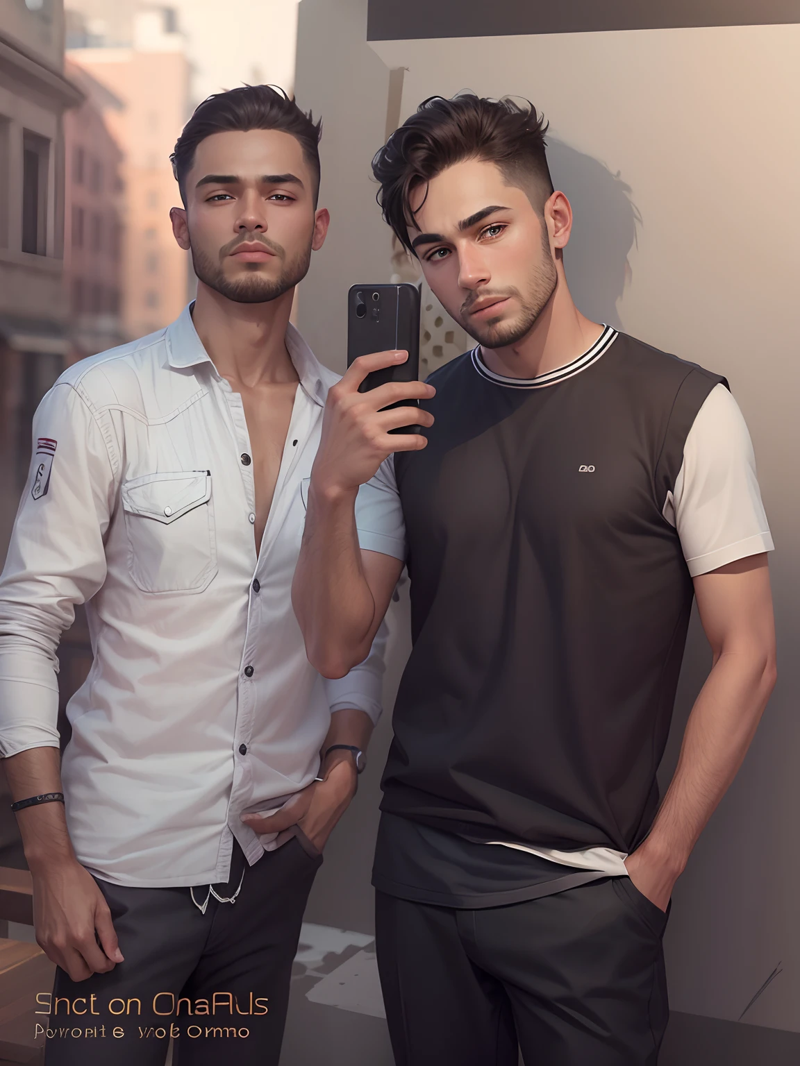 2 handsome boy, change background, change clothes, realistic face, potrait background,8k quality