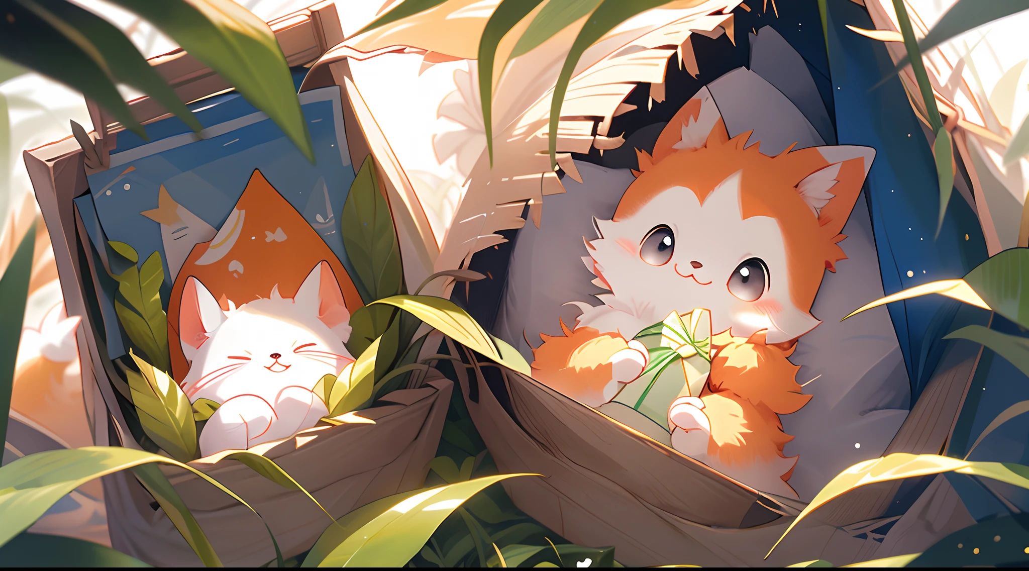 The answer lies this summer。
This afternoon,A good friend Little Fox comes to visit Little Bunny's house,He also brought Aunt White Deer's newly published fairy tale book as a gift。