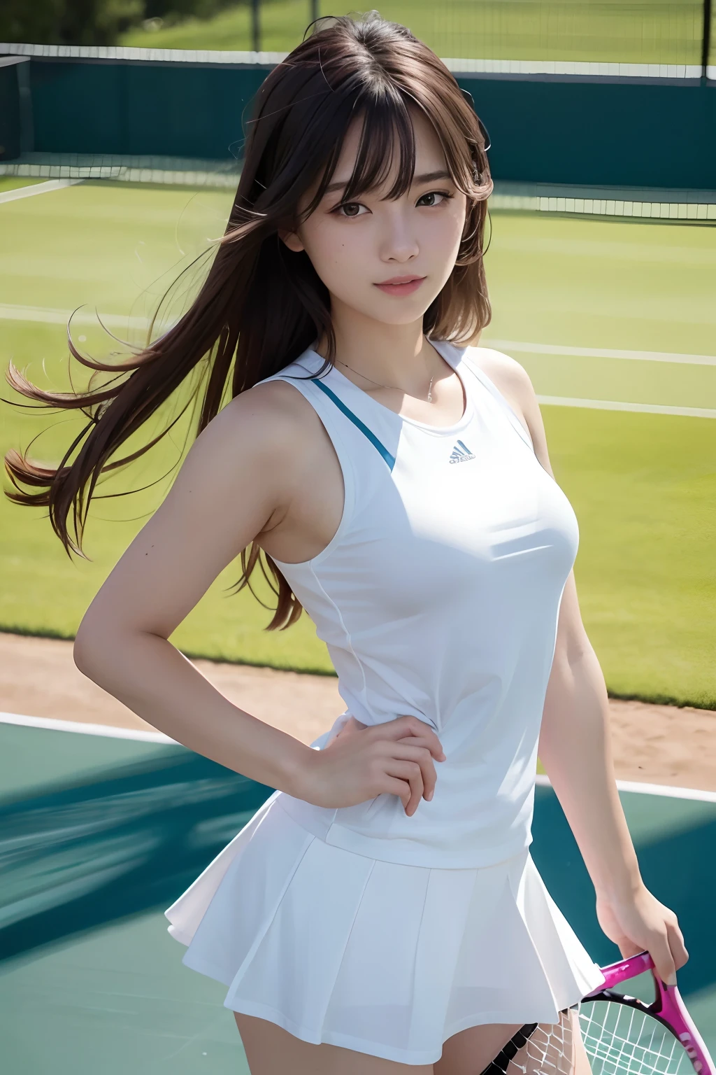masterpiece、highest quality、super realistic、surreal、Ultra high definition、8k、Raw photo、White panties with ruffles