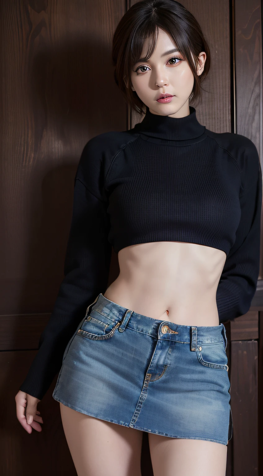 In college, blue jeans, black top, Cardigan azul