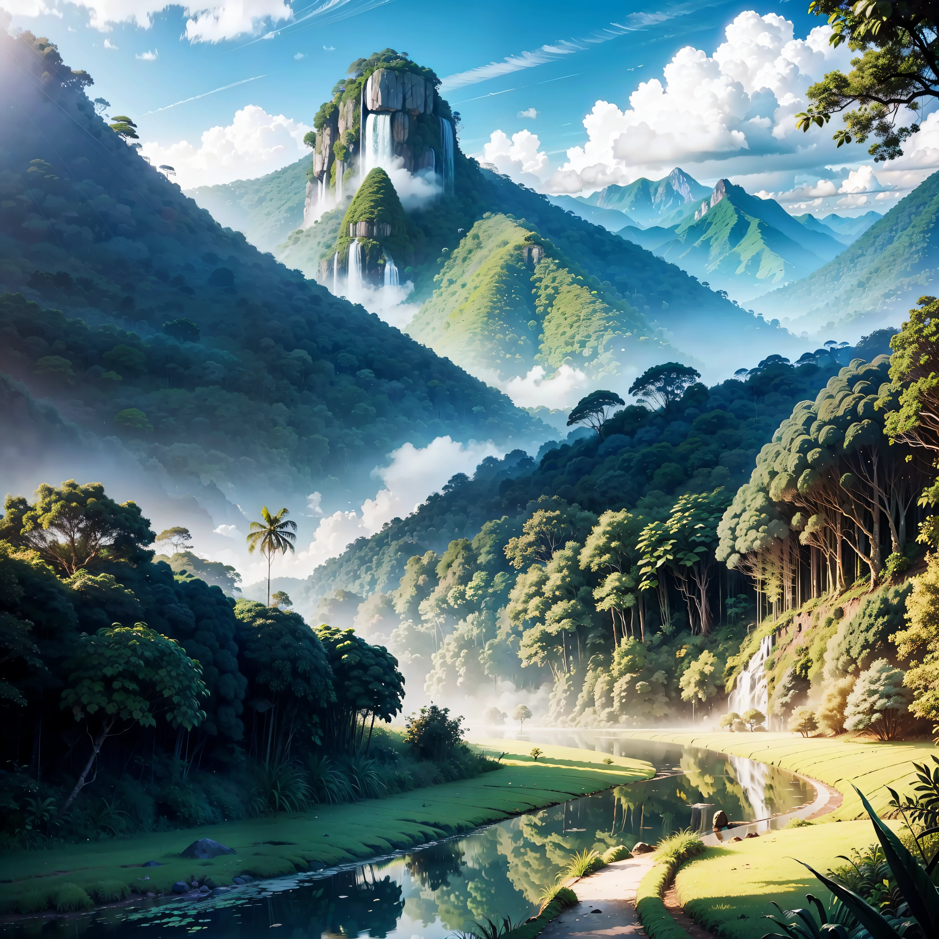 rainforests,rios,grass field,jungles,moutains
