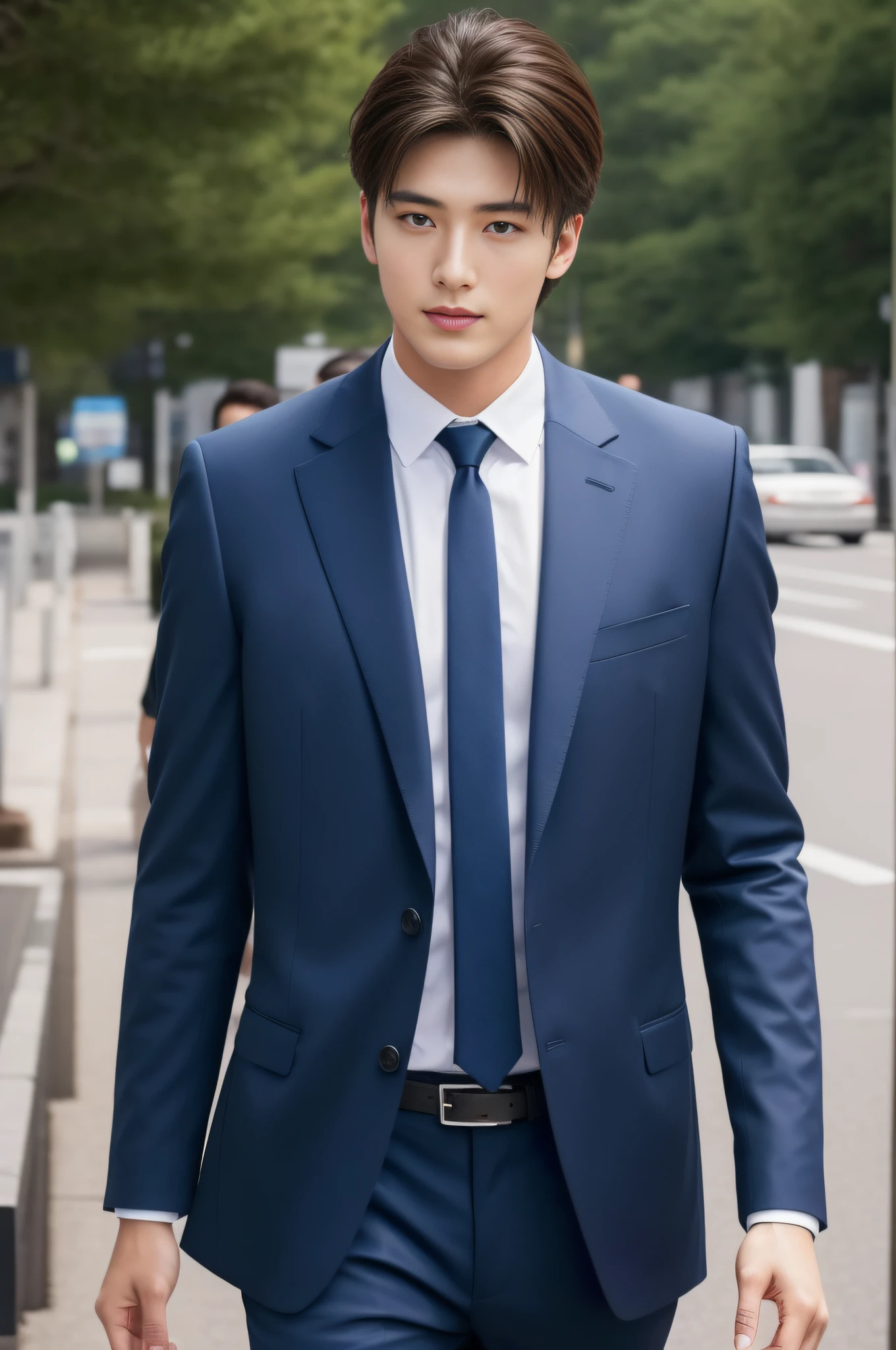 20-year-old refreshingly handsome new employee、 (Super cool S-class guy in a suit)、 Japan boys at 20 years old、 businessman、 Ultra-luxury suits、 Brown Suit、 s Office、 Stand in a suitSYoung handsome man、 Full body photo、 (Highly detailed photos of CG Unity 8K)、 (A highly detailedSHandsome man in class)、 (Photo Real)、 ((top-quality))、 ultra-detailliert、 (masterpiece)、 An ultra-high picture quality、 tall、 viewer、 Gentle man、 Very beautiful hair、 Shorthair、 Bright photo、 Handsome like a model、 Handsome like an idol、 Luxury Watches、 Cool belt、 japanes