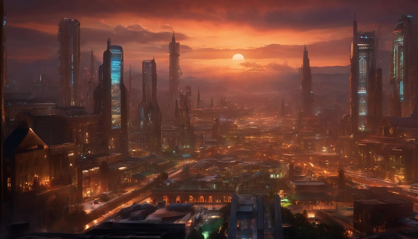 (tmasterpiece) Cyberpunk city, in the center of a can of craft beer Illuminated sky, neonlight, Image, Seen from scratch, Wide landscape, futuristic city