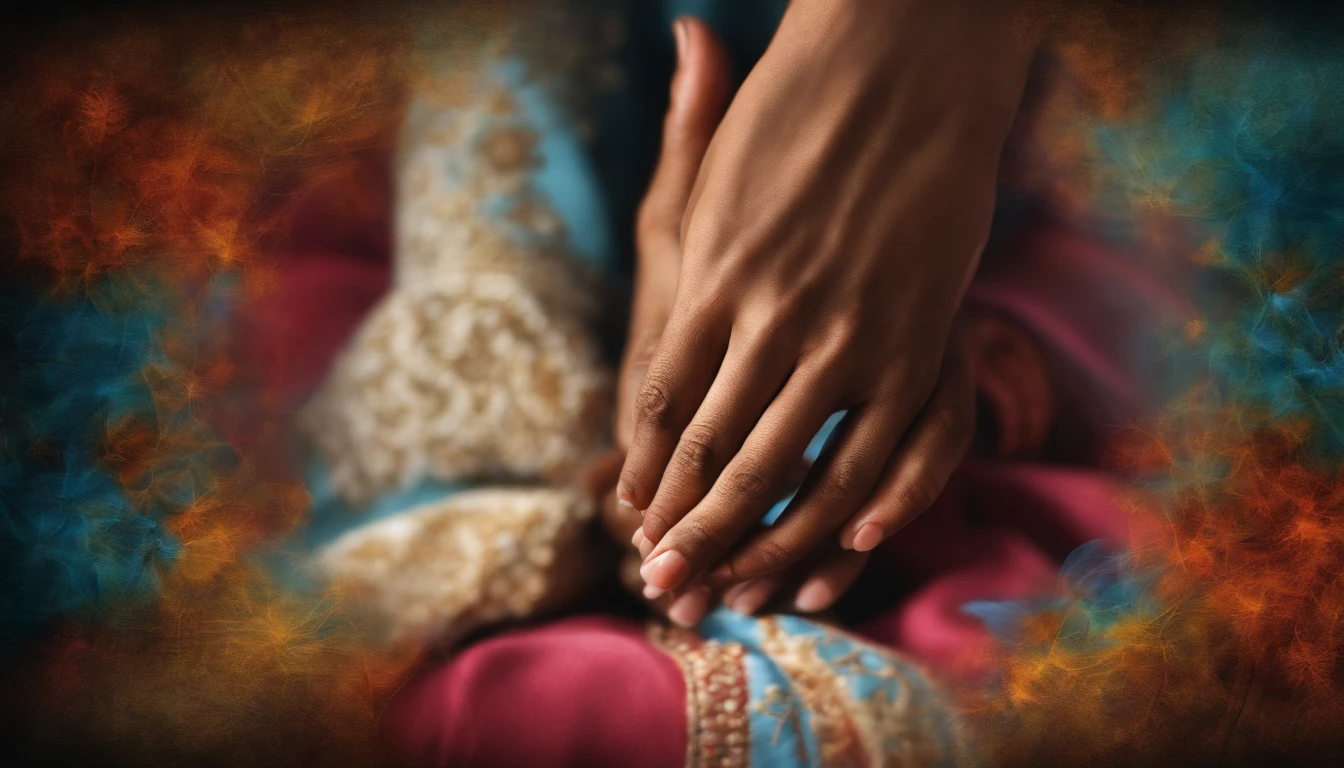 A symbolic image of praying hands to represent the spiritual context of the study.