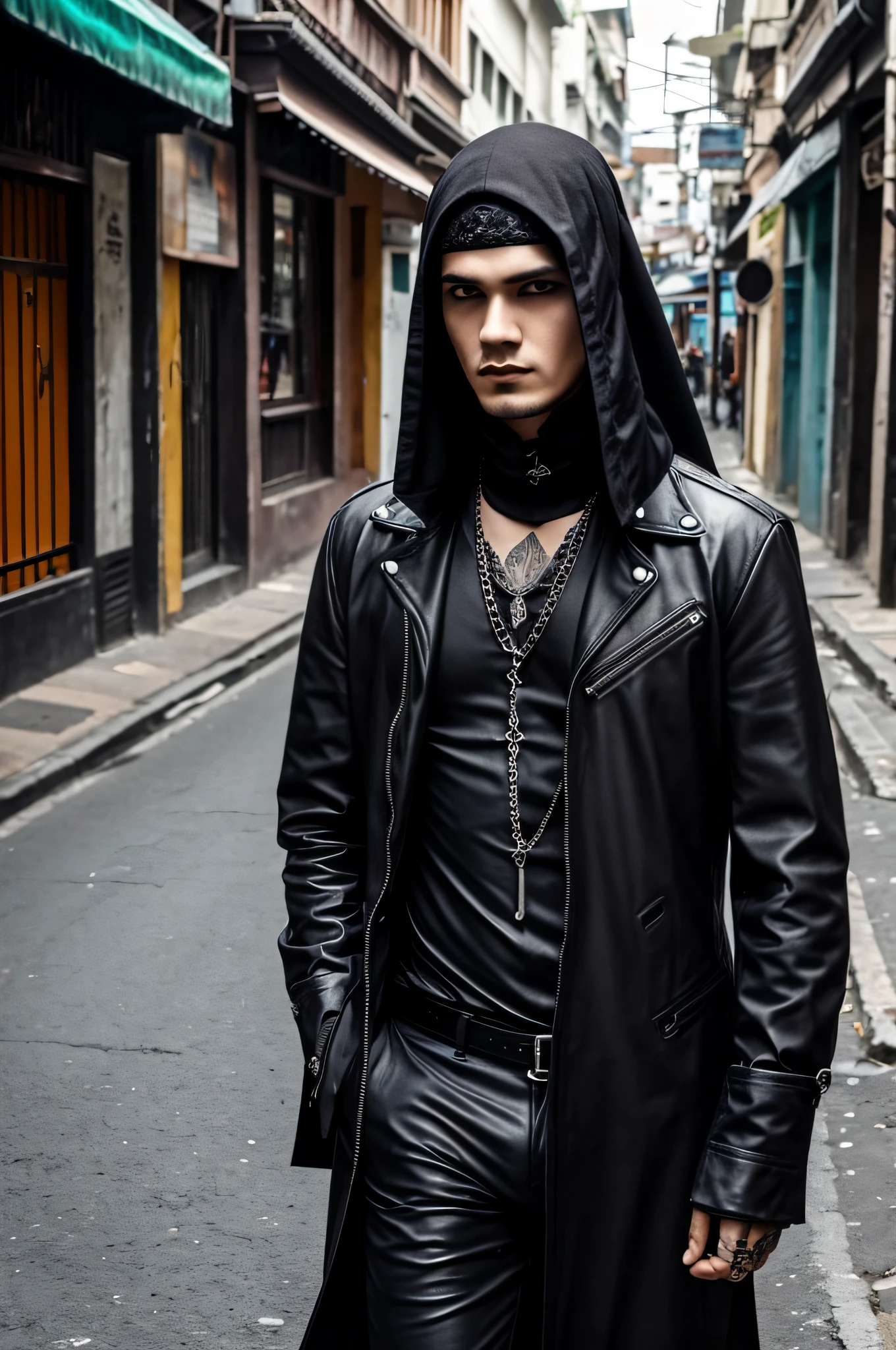Goth man in siti street
