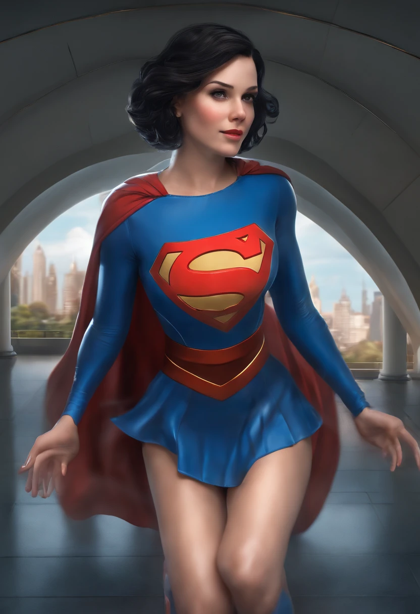 {{super girl}}, (masutepiece, 4K resolution, Ultra-realistic, Very detailed), {{Full Body Supergirl Suit}}, {{6 years old}}, kids, Lori, Small body, toddler body, pantyshot, confinement, Tentacles restraint, Dungeon, medium breasts, Skirt lift, {{{tentacle bound arms}}}, {{{tentacle bound legs}}}, {{Leg up}}, Closed eyes, {{Wet body}}, {{{Tight skin}}, Short black hair, Beautiful black hair, {{{Supergirl Skirt}}}, {{Blue Knee High Socks}}