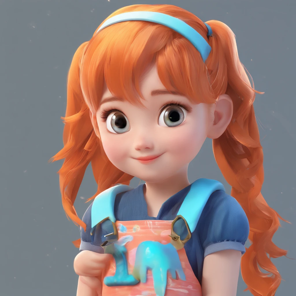 There is one with a ponytail, girl with orange hair, lovely digital painting, adorable digital art, Cute detailed digital art, Realistic cute girl painting, Cute cartoon character, Kawaii realistic portrait, Cute cartoon, Young and cute face, cute portrait, Cartoon Cute, digital cartoon painting art, cute kawaii girls, cute character, portrait cute-fine-face, adorable expression,(head portrait,sportrait)