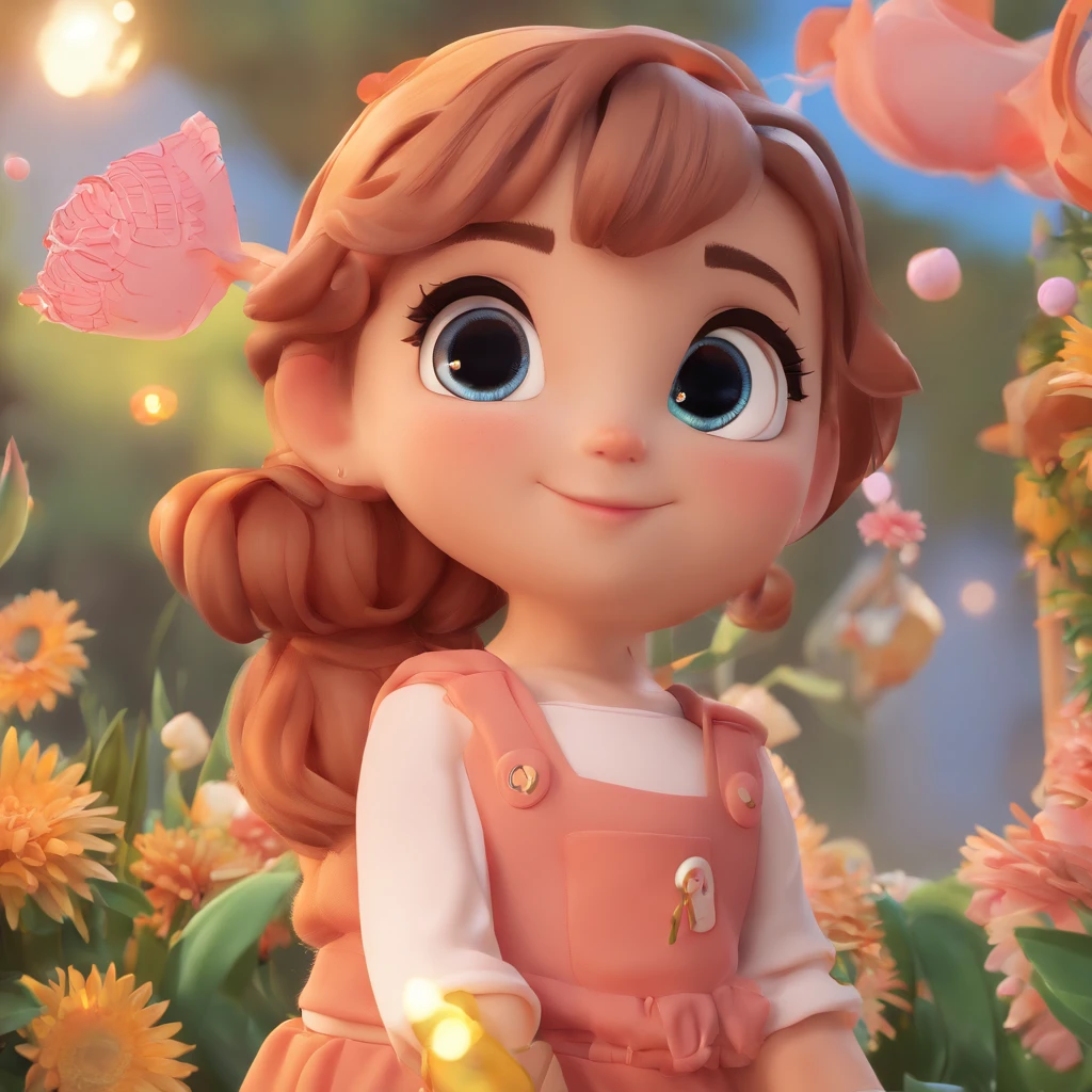 There is one with a ponytail，Little girl with orange hair, lovely digital painting, adorable digital art, Cute detailed digital art, Realistic cute girl painting, Cute cartoon character, Kawaii realistic portrait, Cute cartoon, Young and cute face, cute portrait, Cartoon Cute, digital cartoon painting art, cute kawaii girls, cute character, portrait cute-fine-face, adorable expression,（head portrait,sportrait）