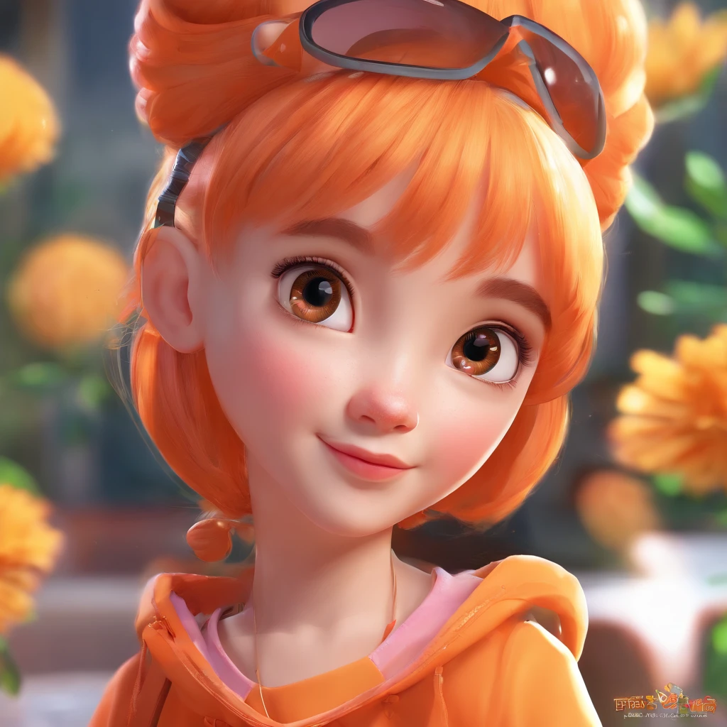 There is one with a ponytail,Little girl with orange hair, lovely digital painting, adorable digital art, Cute detailed digital art, Realistic cute girl painting, Cute cartoon character, Kawaii realistic portrait, Cute cartoon, Young and cute face, cute portrait, Cartoon Cute, digital cartoon painting art, cute kawaii girls, cute character, portrait cute-fine-face, adorable expression,(head portrait,sportrait),Cartoon image with big head and small figure,