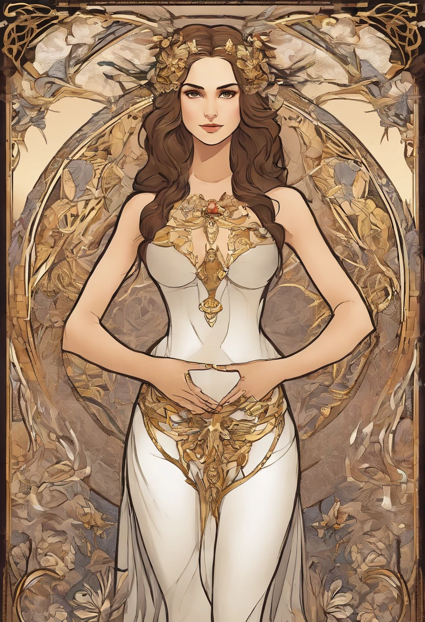 An emblem for the word feature.modancer whiteout girl, vector, simple
-no photorealistic details,just word