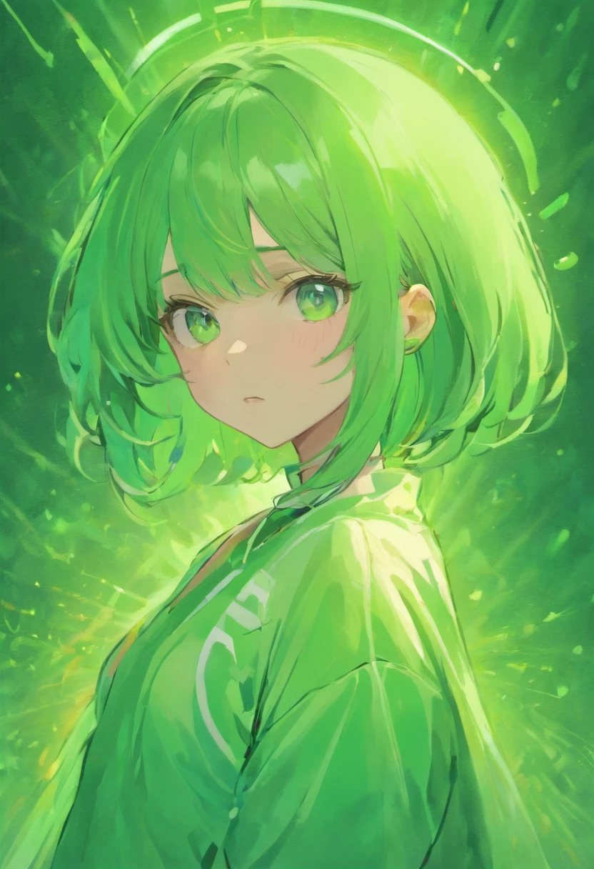 bobcut, Mint hair, angle of view, Color: White/Green, face retouch, Skin chrome, Detailed, Network enhancement, Artistic, the scientist, Hypnotist, Sexy, full bodyesbian, Hypnotist, model, Athletic trainer,