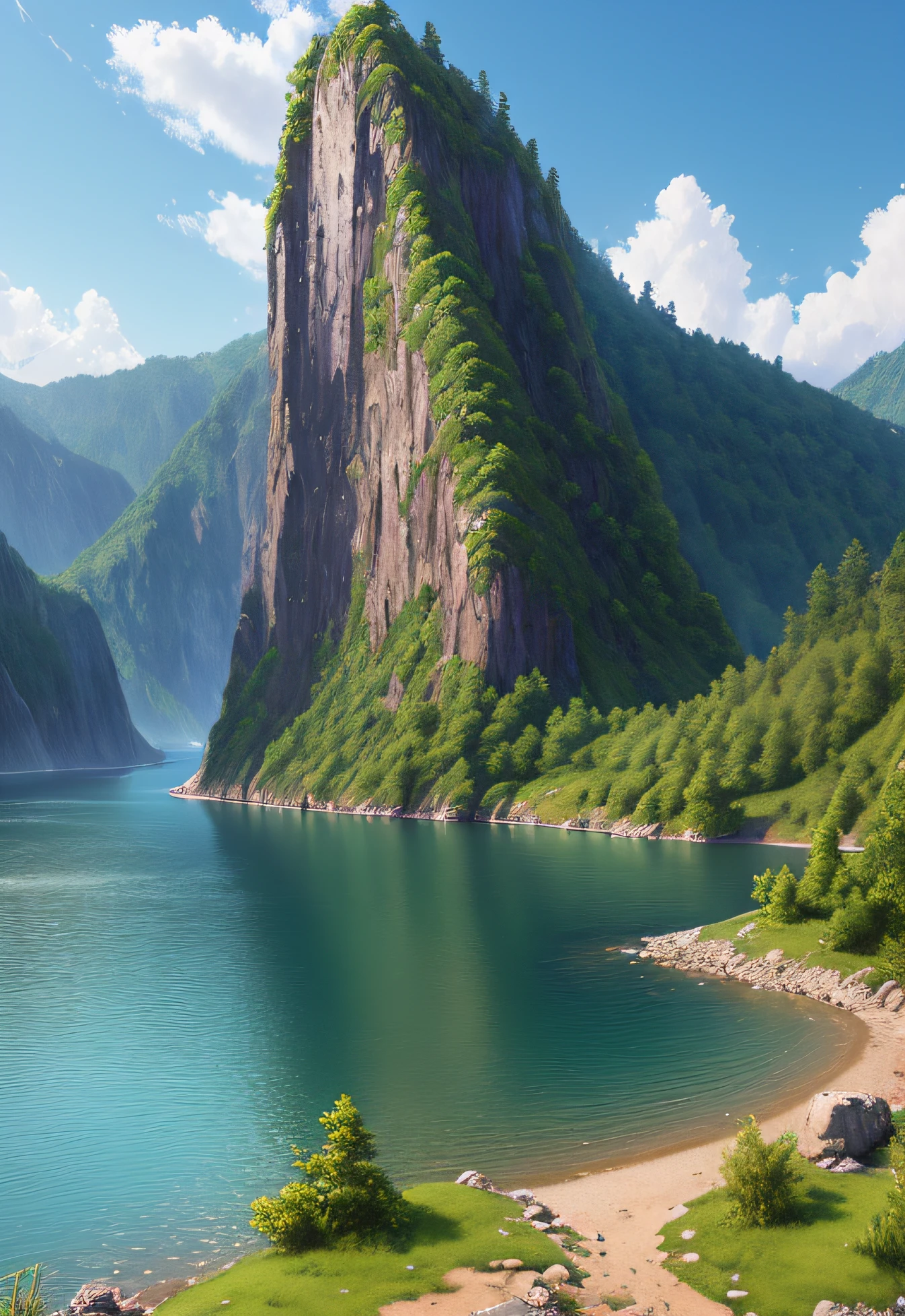 landscape,water,(extremely detailed CG unity 8k wallpaper), most beautiful artwork in the world,professional majestic oil painting,intricate, High Detail, Sharp focus, dramatic, photorealistic painting art