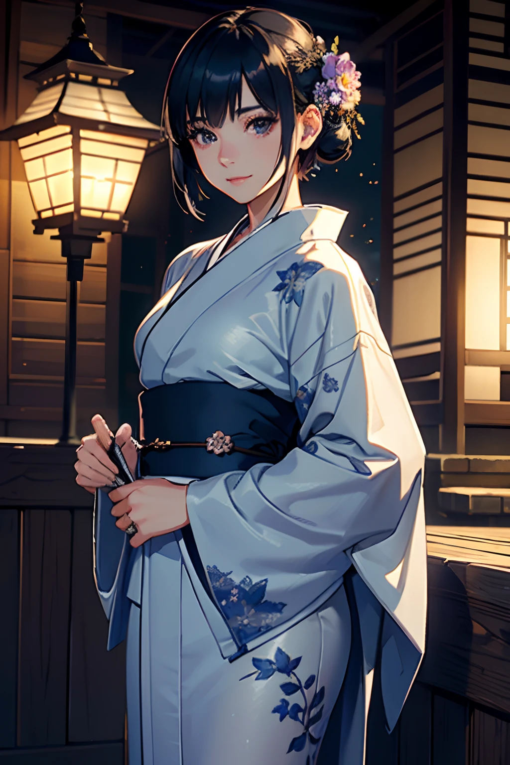Kenji Tsuruta, Alan Lee, Surreal, mysterious, strange, fantastical, fantasy, Sci-fi, Japanese anime, microcosm of the tea ceremony, beautiful girl in miniskirt kimono, perfect voluminous body, detailed masterpiece